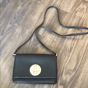 kate spade black leather crossbody bag